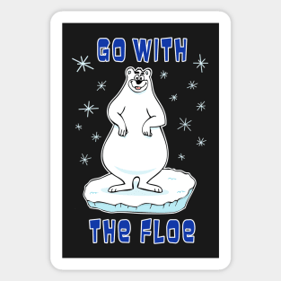 Go With The Floe Polar Bear Sticker
